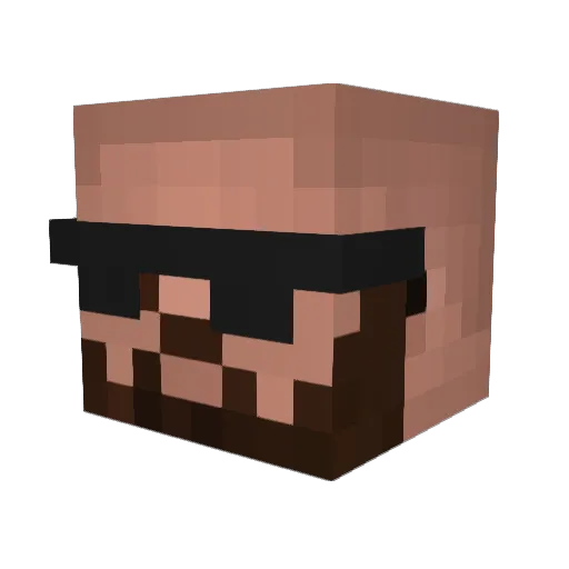 M1TZA6 Minecraft avatar head, 3D render