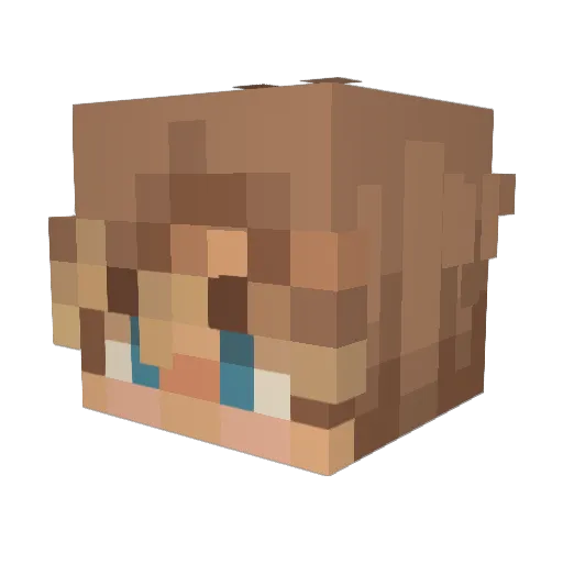 M1_KO Minecraft avatar head, 3D render