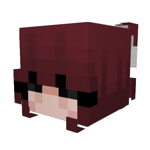 M1aka Minecraft avatar head, 3D render