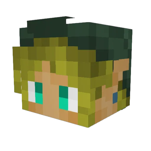 M1chyy Minecraft avatar head, 3D render