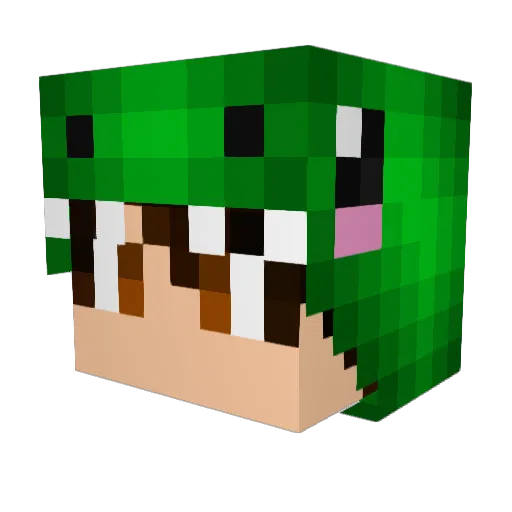 M1ck_8 Minecraft avatar head, 3D render