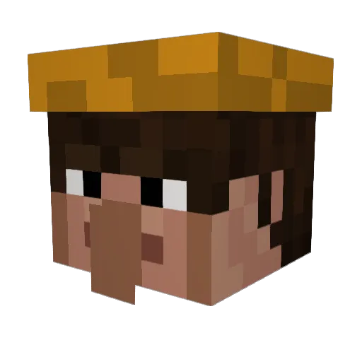 M1erAm Minecraft avatar head, 3D render