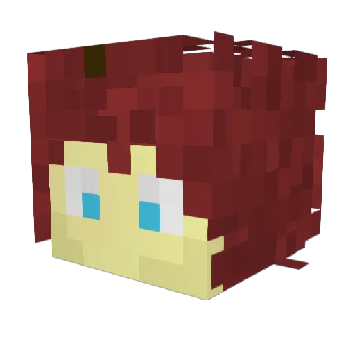 M1hku Minecraft avatar head, 3D render