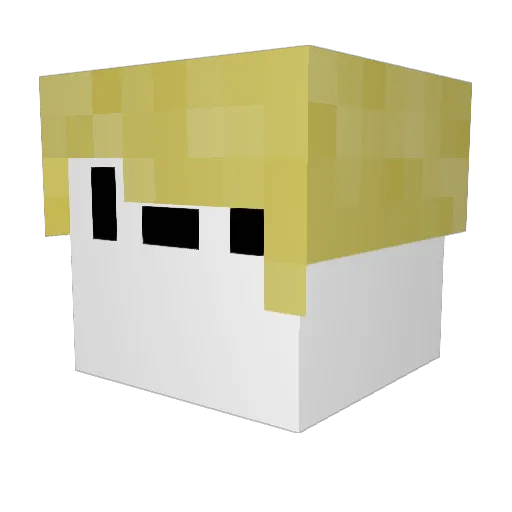 M1lkChair Minecraft avatar head, 3D render
