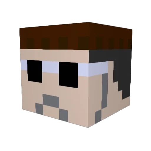 M1n3cr4ft2M Minecraft avatar head, 3D render