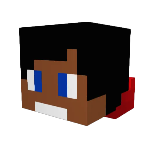 M1n3craftb0y Minecraft avatar head, 3D render