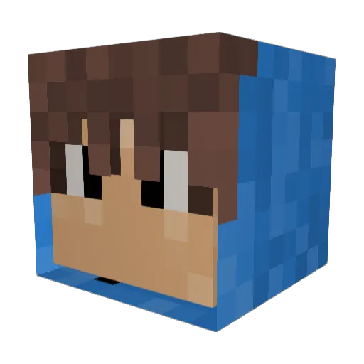 M1ndCraftBoss Minecraft avatar head, 3D render
