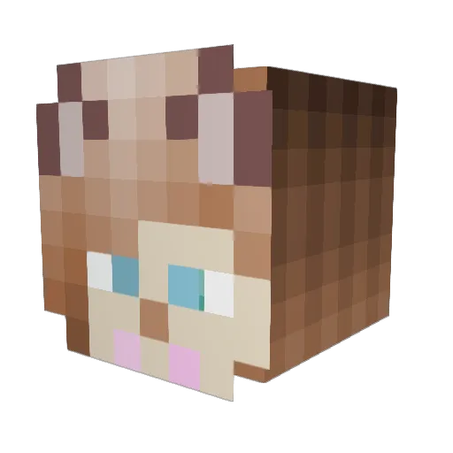M1neCat Minecraft avatar head, 3D render