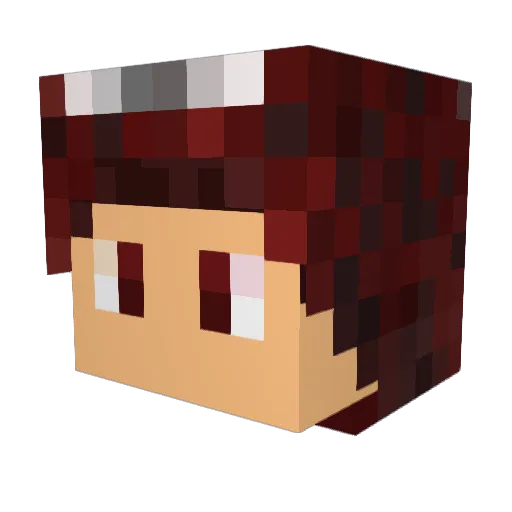 M1nerBLP Minecraft avatar head, 3D render