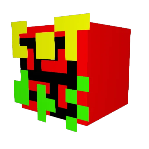 M1nimii Minecraft avatar head, 3D render
