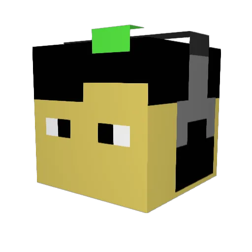 M1nn0 Minecraft avatar head, 3D render