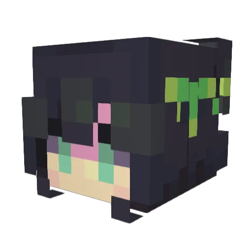 M1ntCat Minecraft avatar head, 3D render