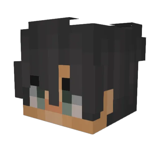 M1raii Minecraft avatar head, 3D render