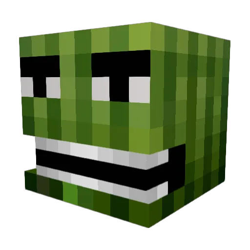 M1staMelon Minecraft avatar head, 3D render