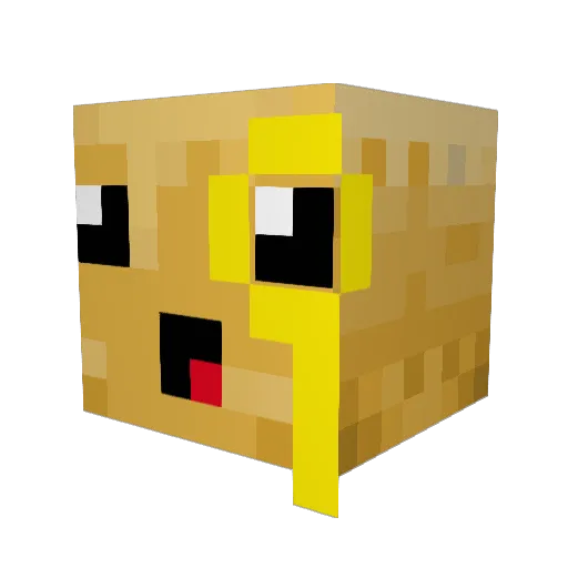 M1sterPotato Minecraft avatar head, 3D render
