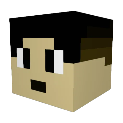 M1styck Minecraft avatar head, 3D render
