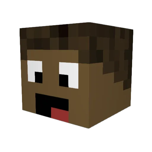 M1t3k Minecraft avatar head, 3D render