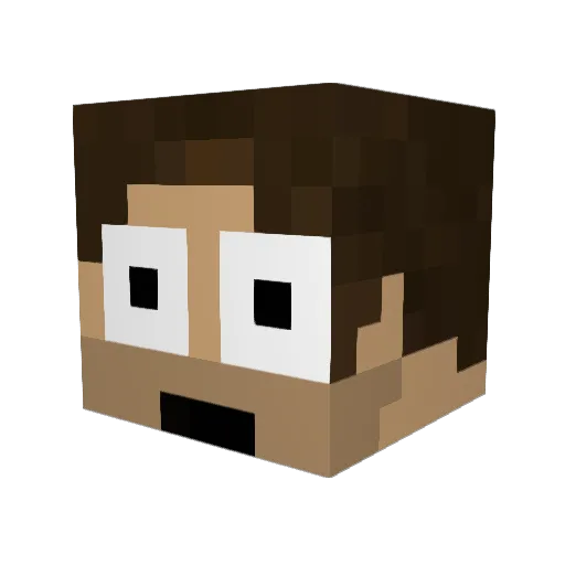 M1vbers Minecraft avatar head, 3D render