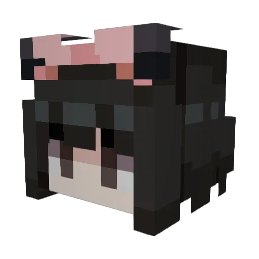 M1x322 Minecraft avatar head, 3D render