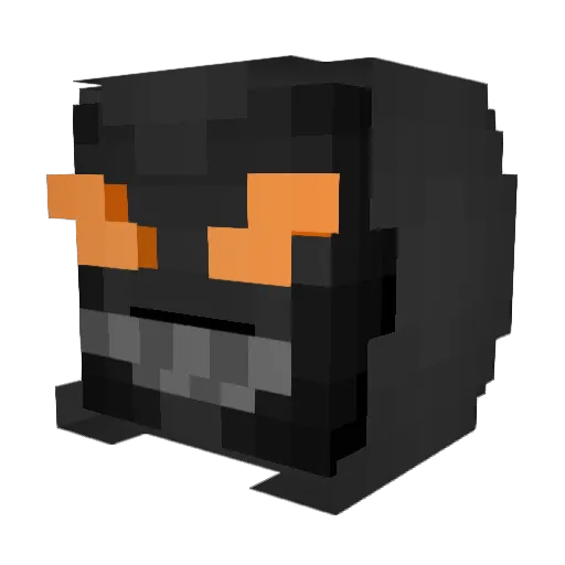 M24_Ember Minecraft avatar head, 3D render