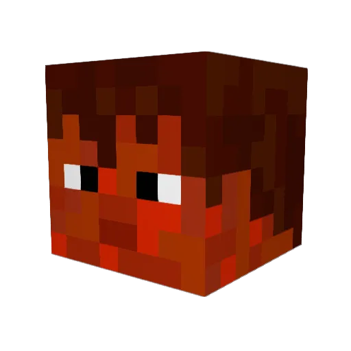 M24mplayer Minecraft avatar head, 3D render