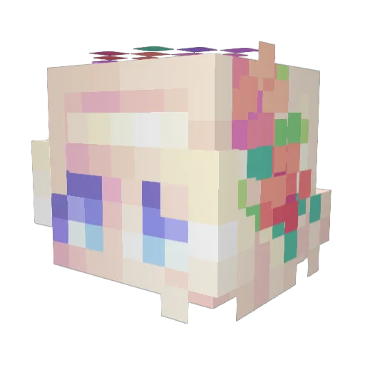 M2500 Minecraft avatar head, 3D render