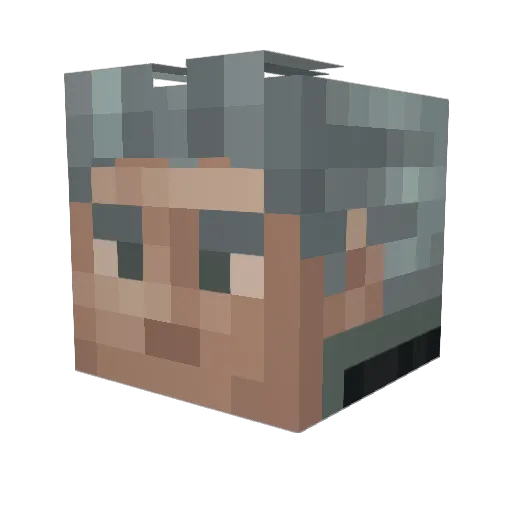 M29893 Minecraft avatar head, 3D render
