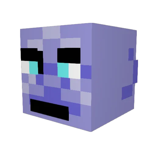 M2LJ Minecraft avatar head, 3D render