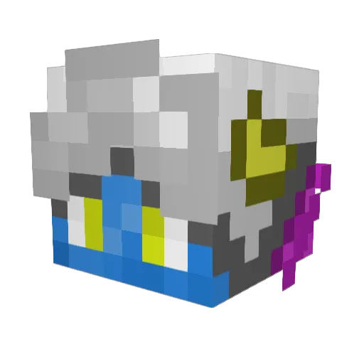 M2R3EP Minecraft avatar head, 3D render