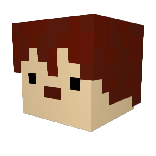 M2ning Minecraft avatar head, 3D render