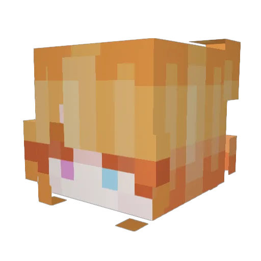 M2ra Minecraft avatar head, 3D render