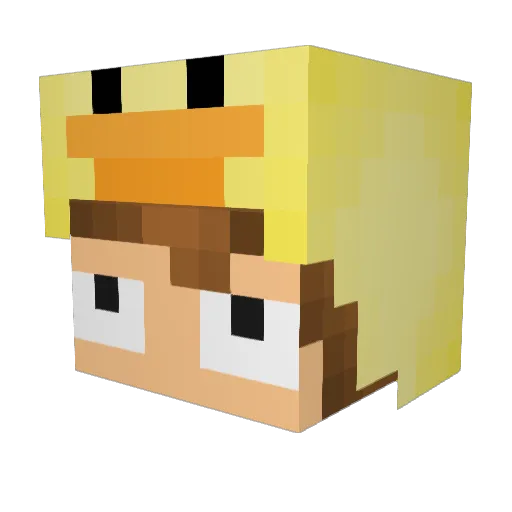 M311o Minecraft avatar head, 3D render