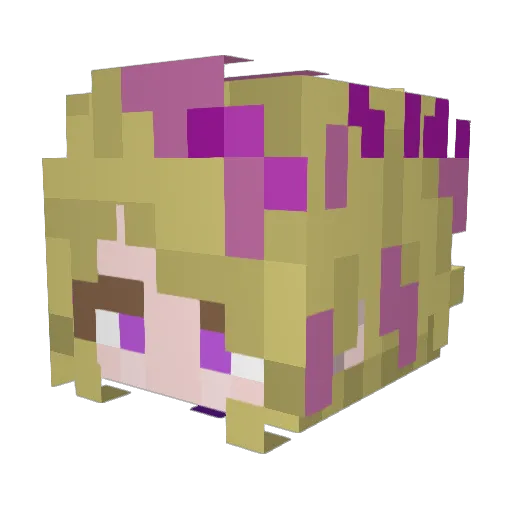 M33QZ Minecraft avatar head, 3D render