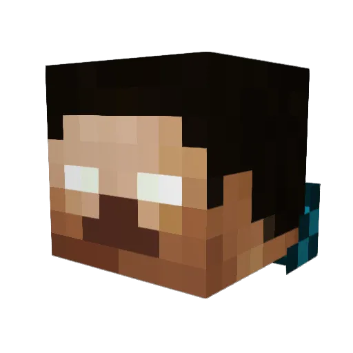 M34TY Minecraft avatar head, 3D render