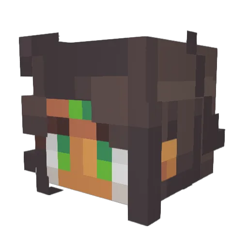 M37T Minecraft avatar head, 3D render