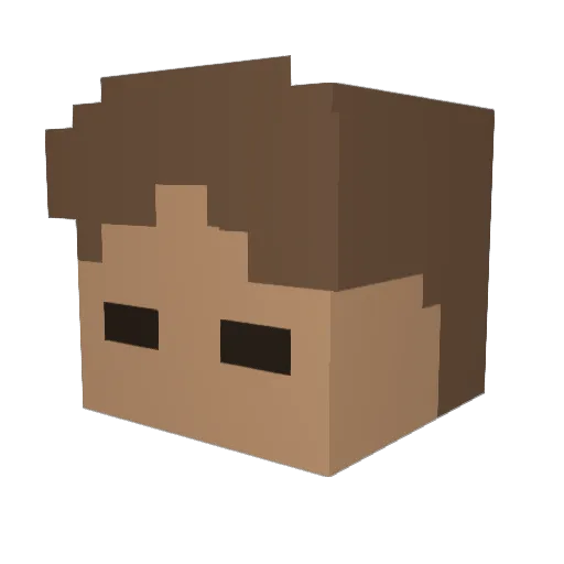 M3CUS Minecraft avatar head, 3D render