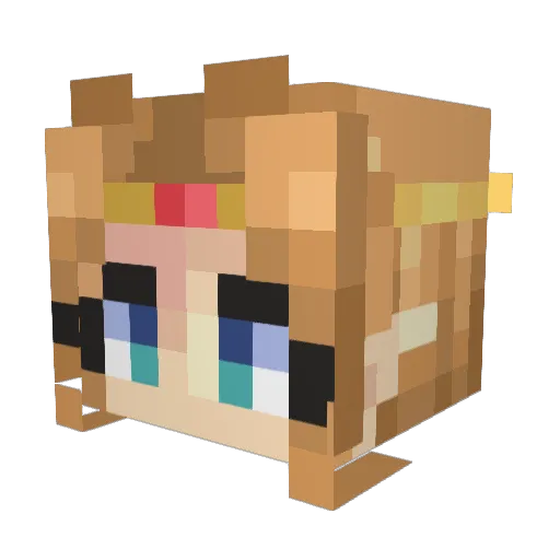 M3DUSV Minecraft avatar head, 3D render