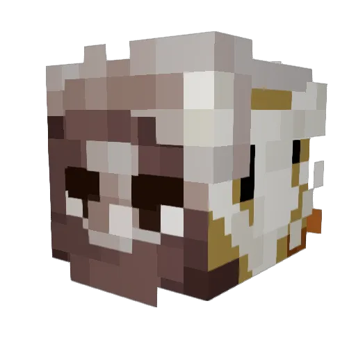 M3Has Minecraft avatar head, 3D render