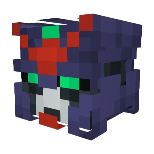 M3K33L Minecraft avatar head, 3D render