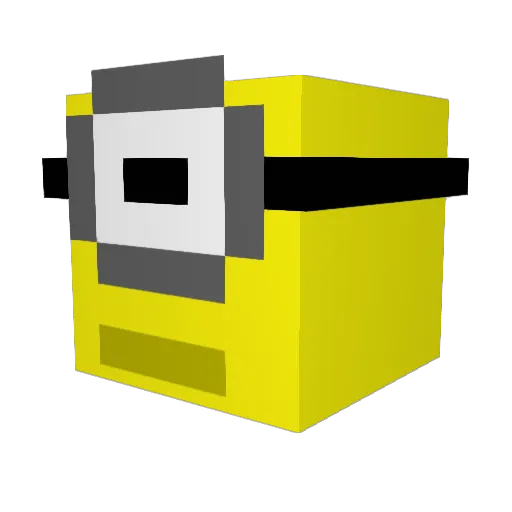 M3LL0W23 Minecraft avatar head, 3D render