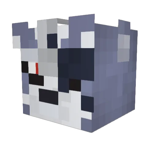 M3LP_v2 Minecraft avatar head, 3D render