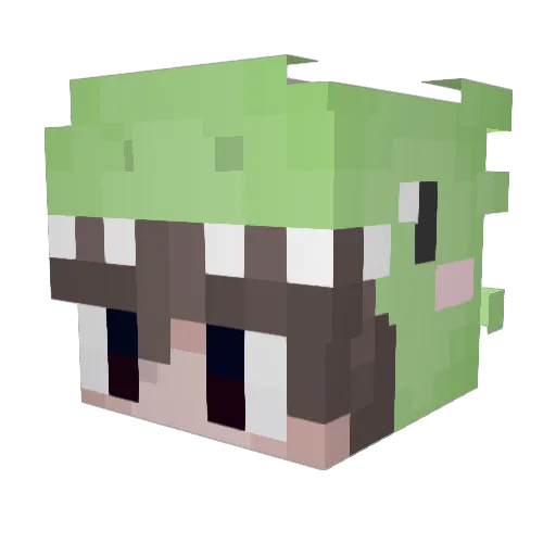 M3M3K1NG12453 Minecraft avatar head, 3D render