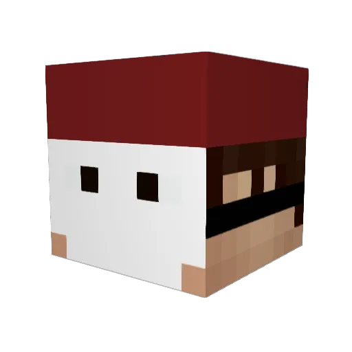 M3R8 Minecraft avatar head, 3D render