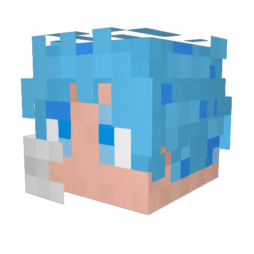 M3STX Minecraft avatar head, 3D render