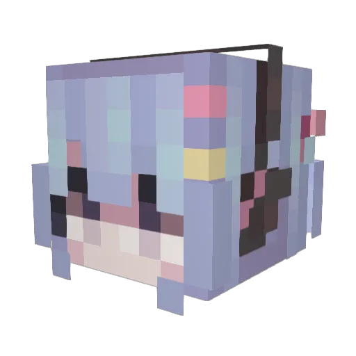 M3T3LL Minecraft avatar head, 3D render
