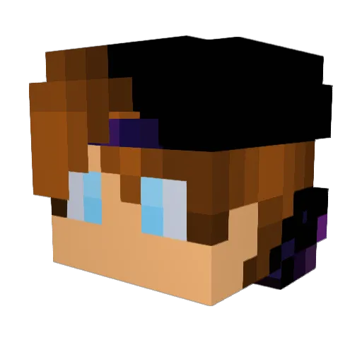 M3TH_MAN Minecraft avatar head, 3D render