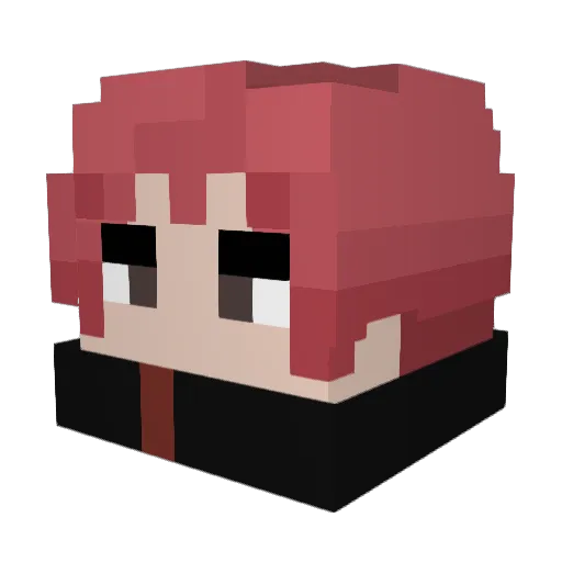 M3UMUND0L0K0 Minecraft avatar head, 3D render