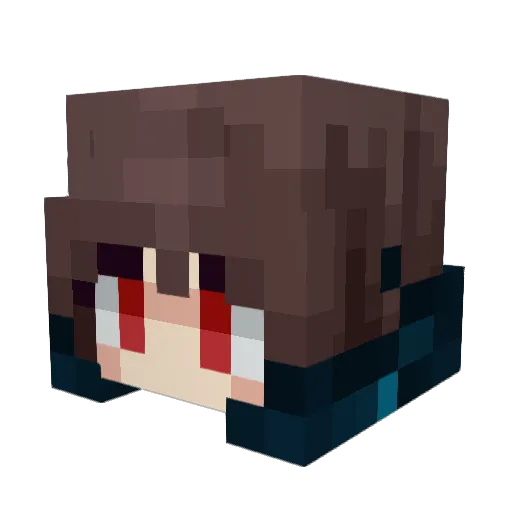 M3X4 Minecraft avatar head, 3D render