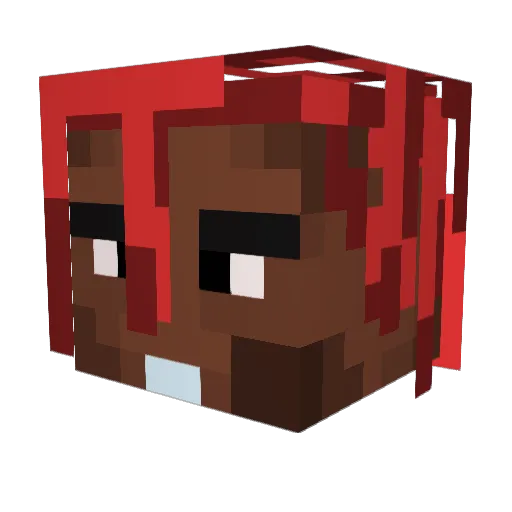 M3_COMP Minecraft avatar head, 3D render