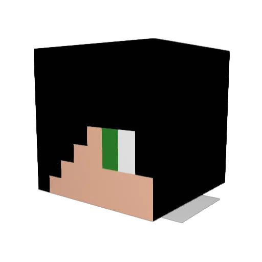 M3cury Minecraft avatar head, 3D render